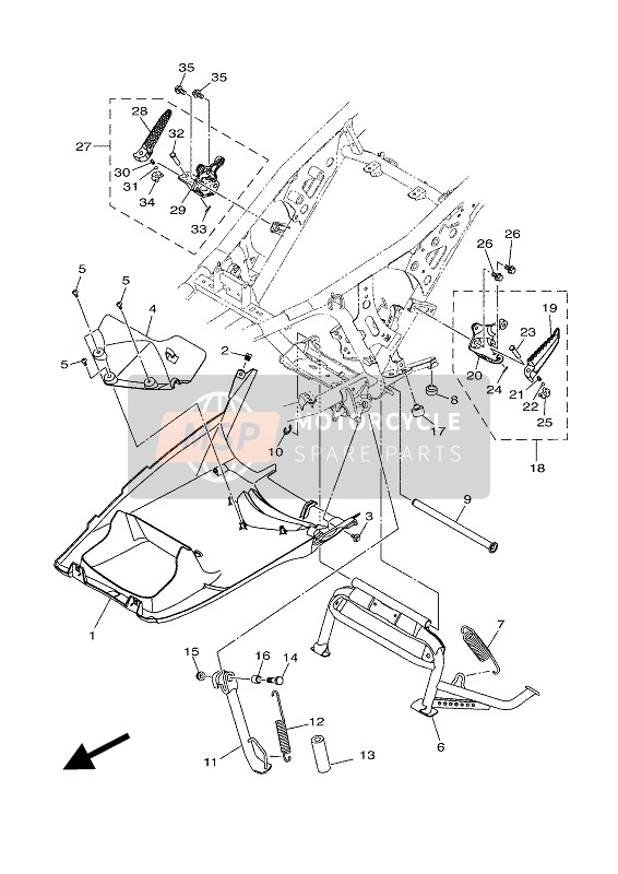 B74F74300000, REPOSE-PIEDS Ar 1, Yamaha, 1